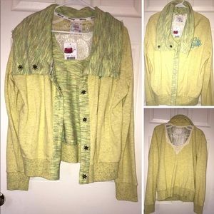 Yellow cardigan